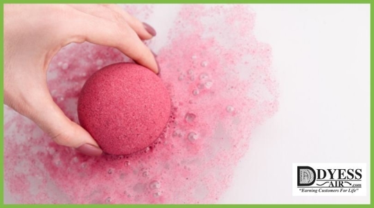 bath bomb in water